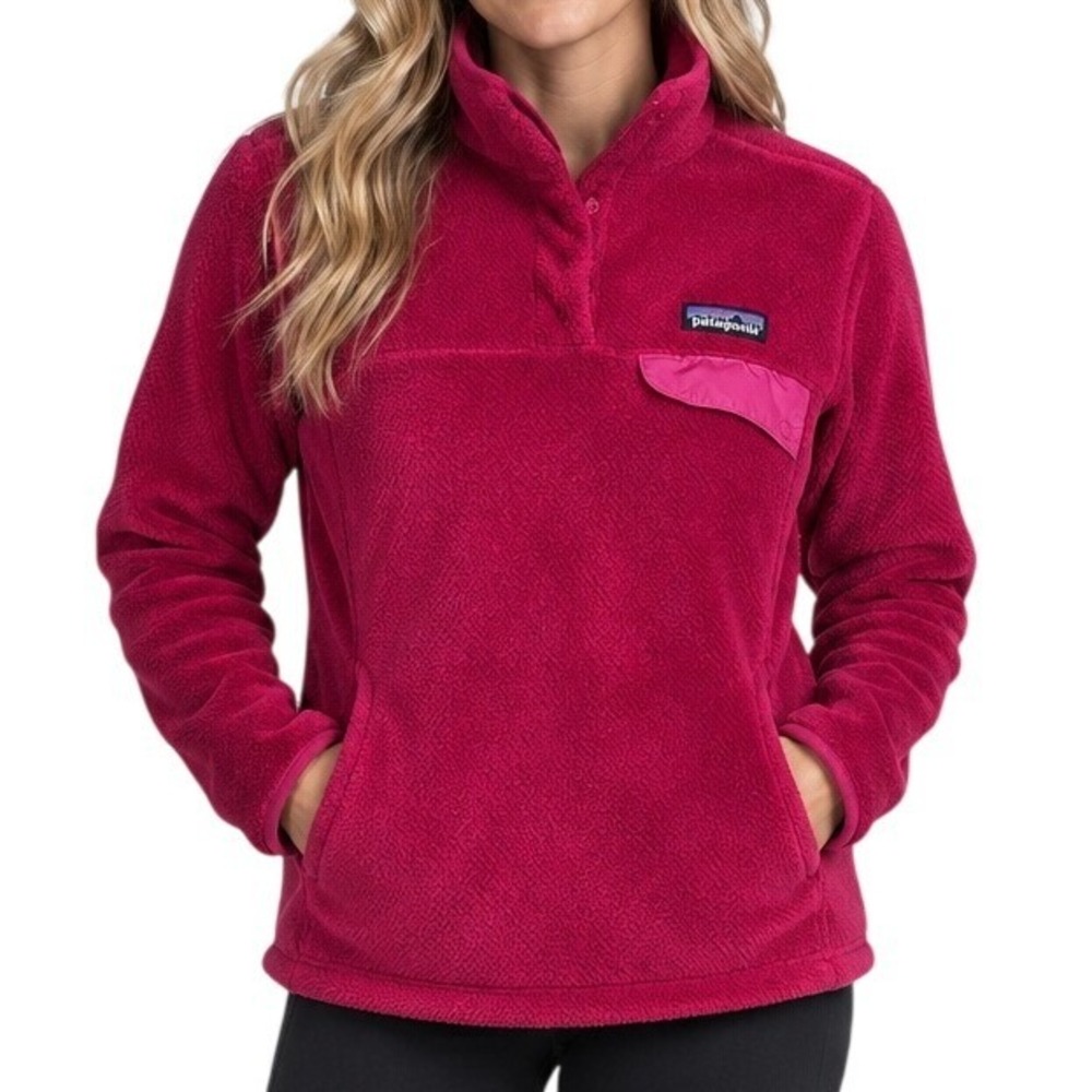Patagonia Magenta Pink Re-Tool Snap-T Fleece Pullover Women's Small